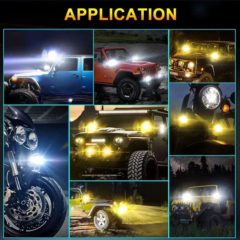 30W LED Spotlights for SUV ATV UTV Marine Boats (Waterproof, Adjustable Mount)