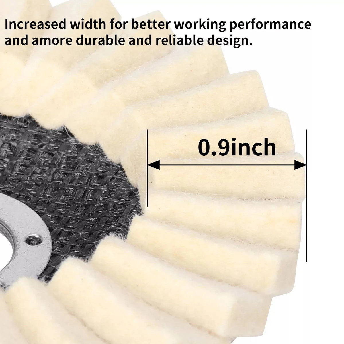 2X Wool Polishing Wheel Buffing Pads for Angle Grinder (115mm)