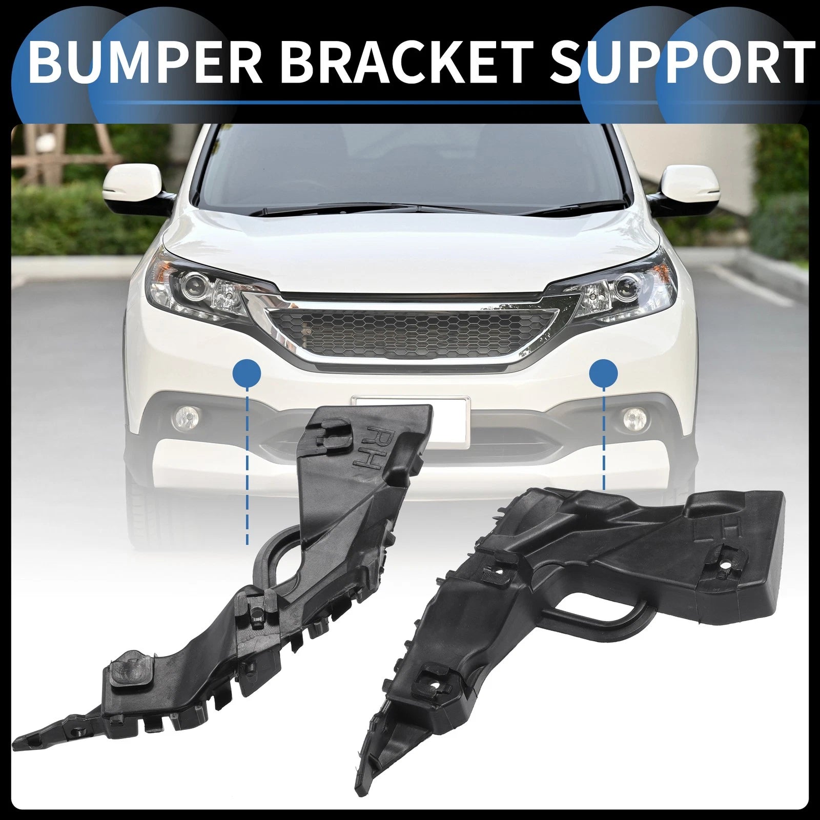 Front Bumper Retainer Bracket Pair for Hyundai Elantra (2017–2018)