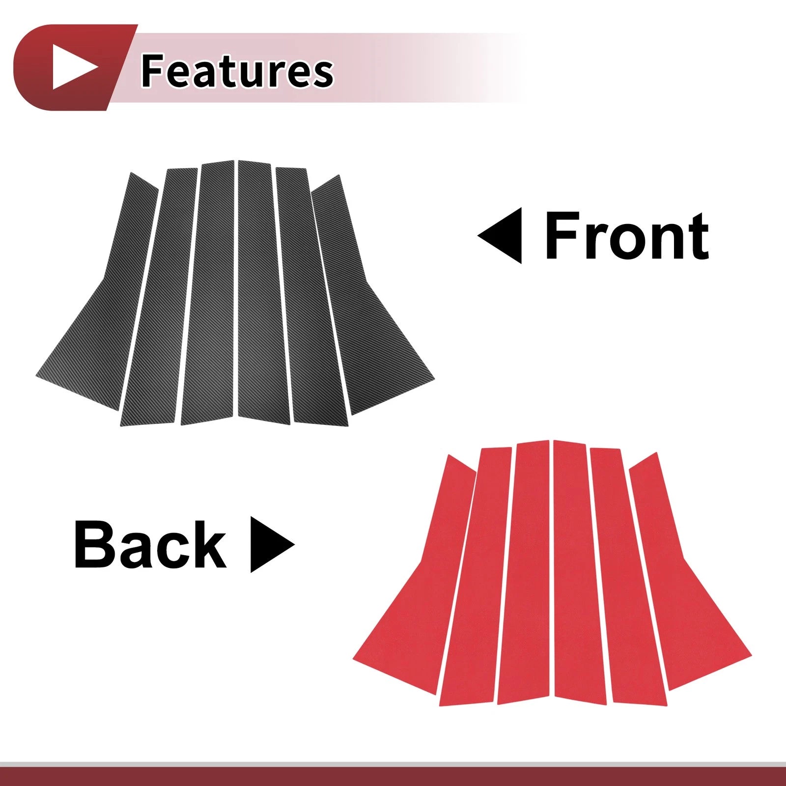6 Pc Car Door Pillar Window Trim Replacement for Honda CR V (2012–2016)