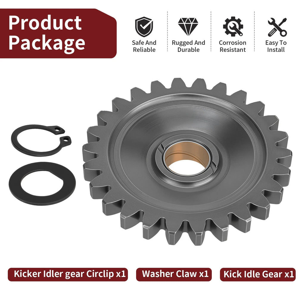 Idle Gear Starter Idler Kicker & Washer C Clip for Yamaha Banshee 350 (1987–2006)