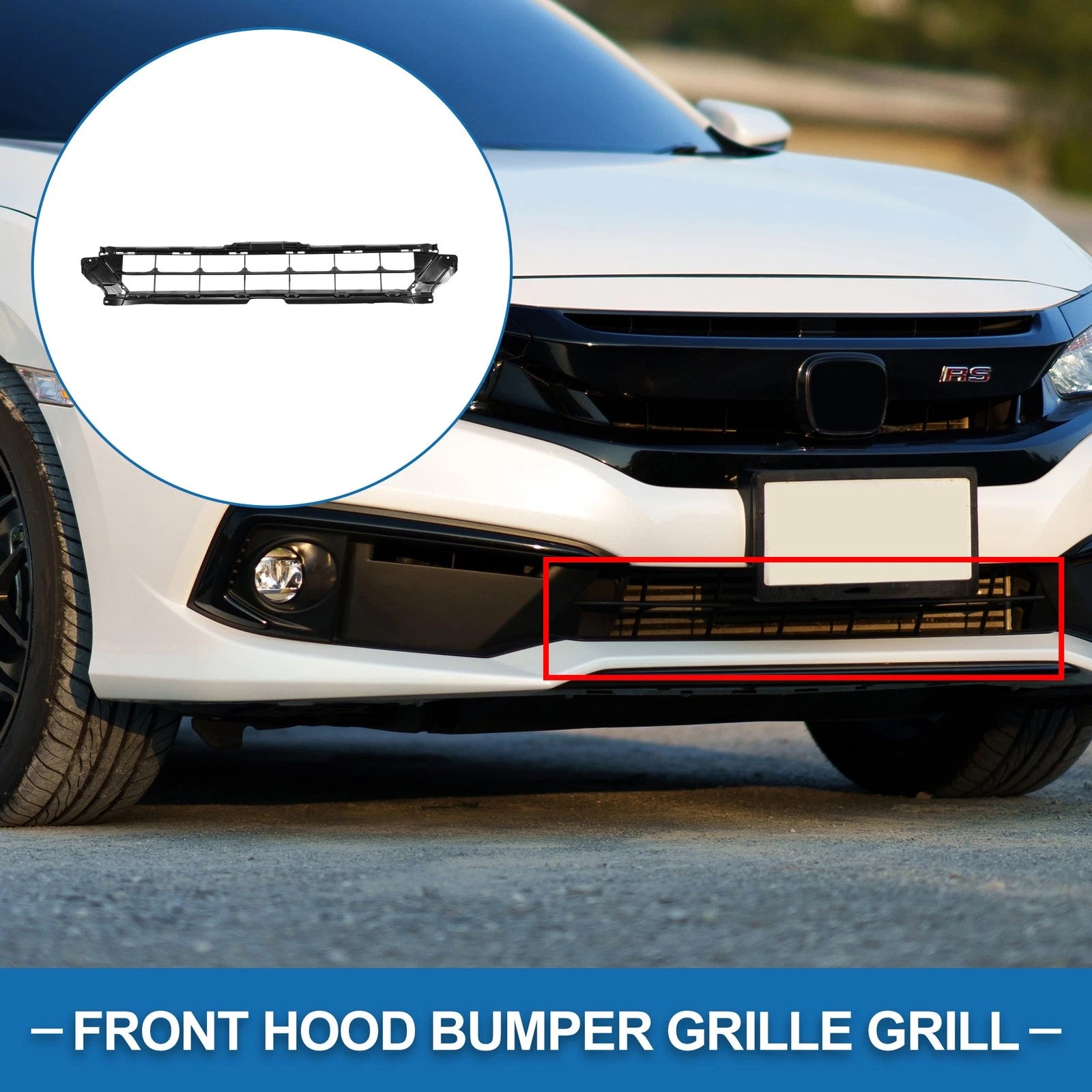 Front Hood Bumper Grille Grill for Honda Civic (2019–2019)