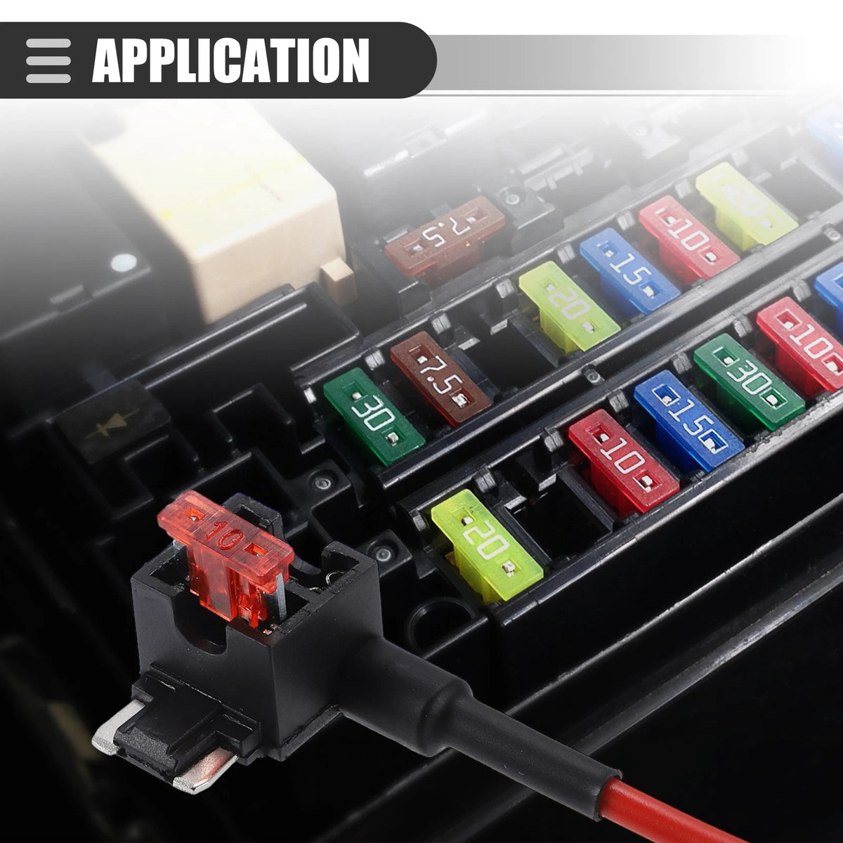 Circuit 12V Low Profile Mini Fuse Tap for Universal Use (Set of 10 Fuses)