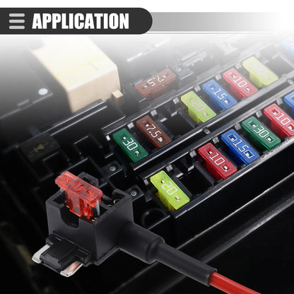 Circuit 12V Low Profile Mini Fuse Tap for Universal Use (Set of 10 Fuses)