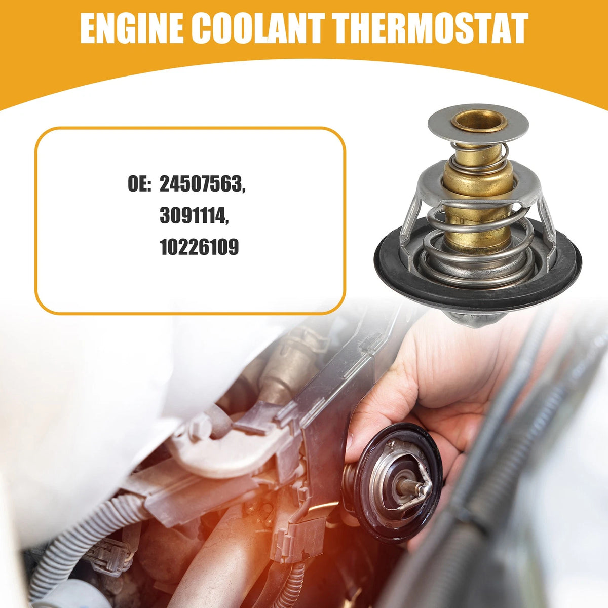 Engine Coolant Thermostat No. 24507563/30 for GMC Sierra 2500 (2001–2006)