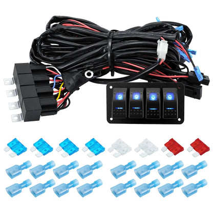 LED Light Bar Wiring Harness Kit for Universal Vehicles (12V)