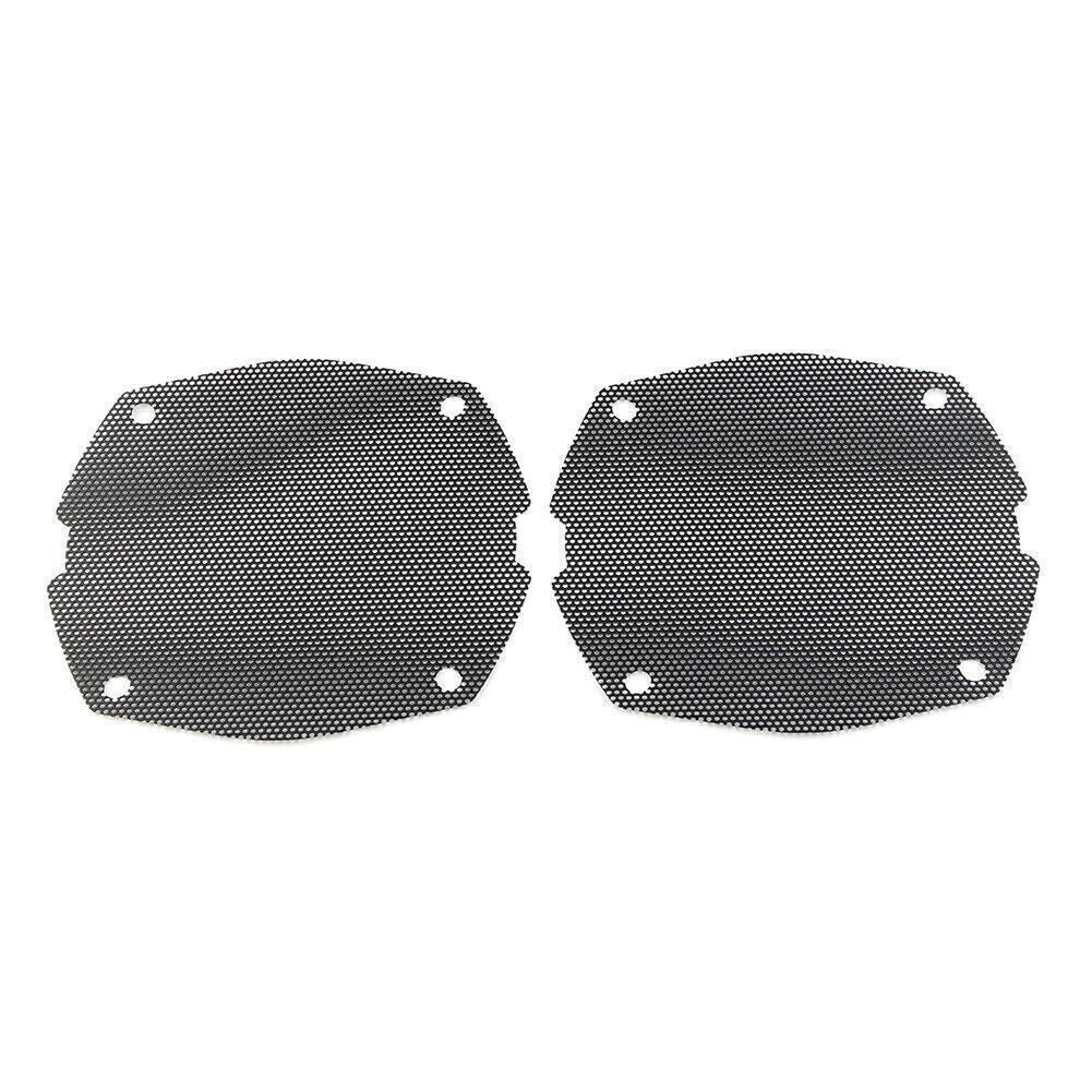 Black Thin Mesh Front Fairing Speaker Grilles for Harley FLH (1998–2013)