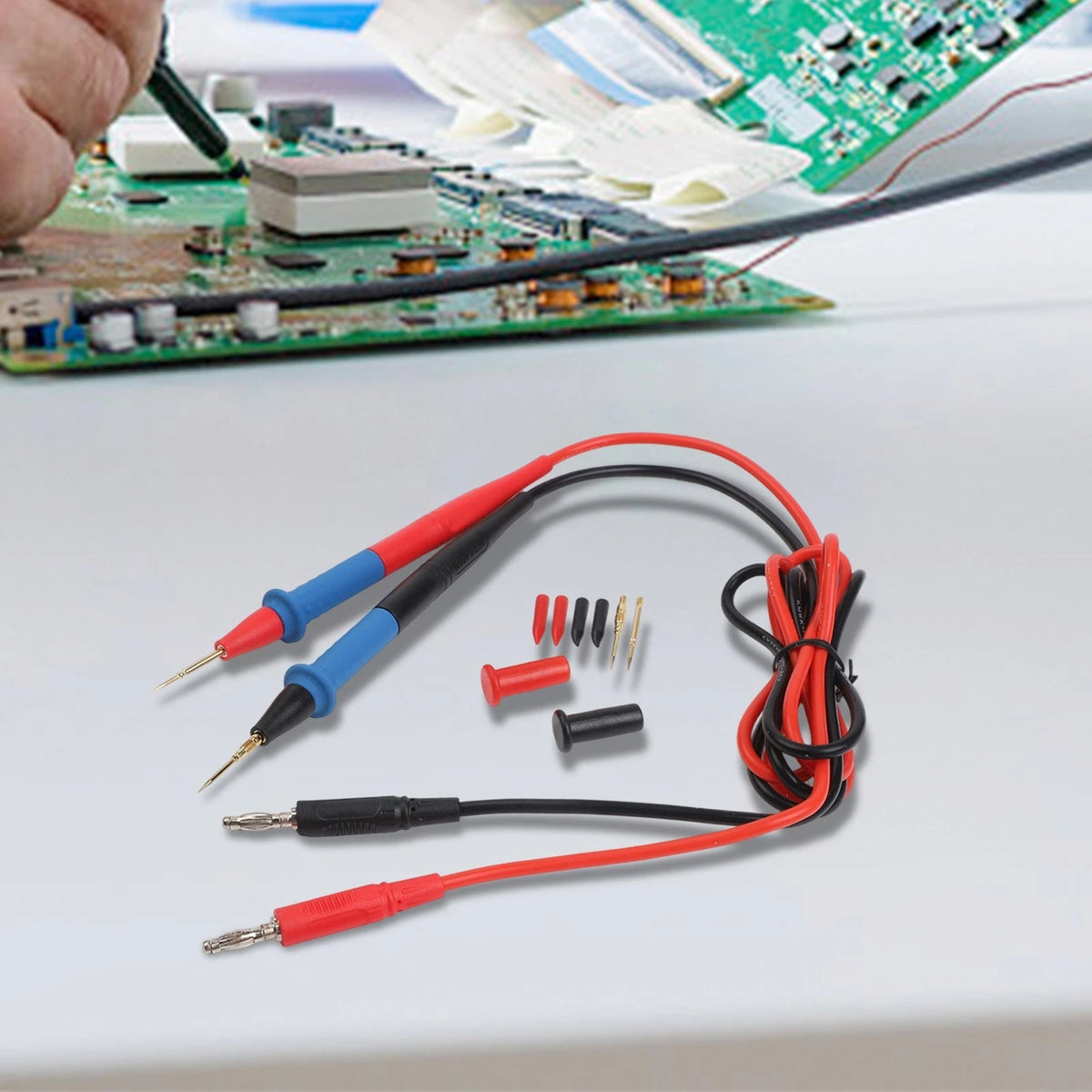 Multimeter Pen Tip with Silicone Wire and Detachable Needles