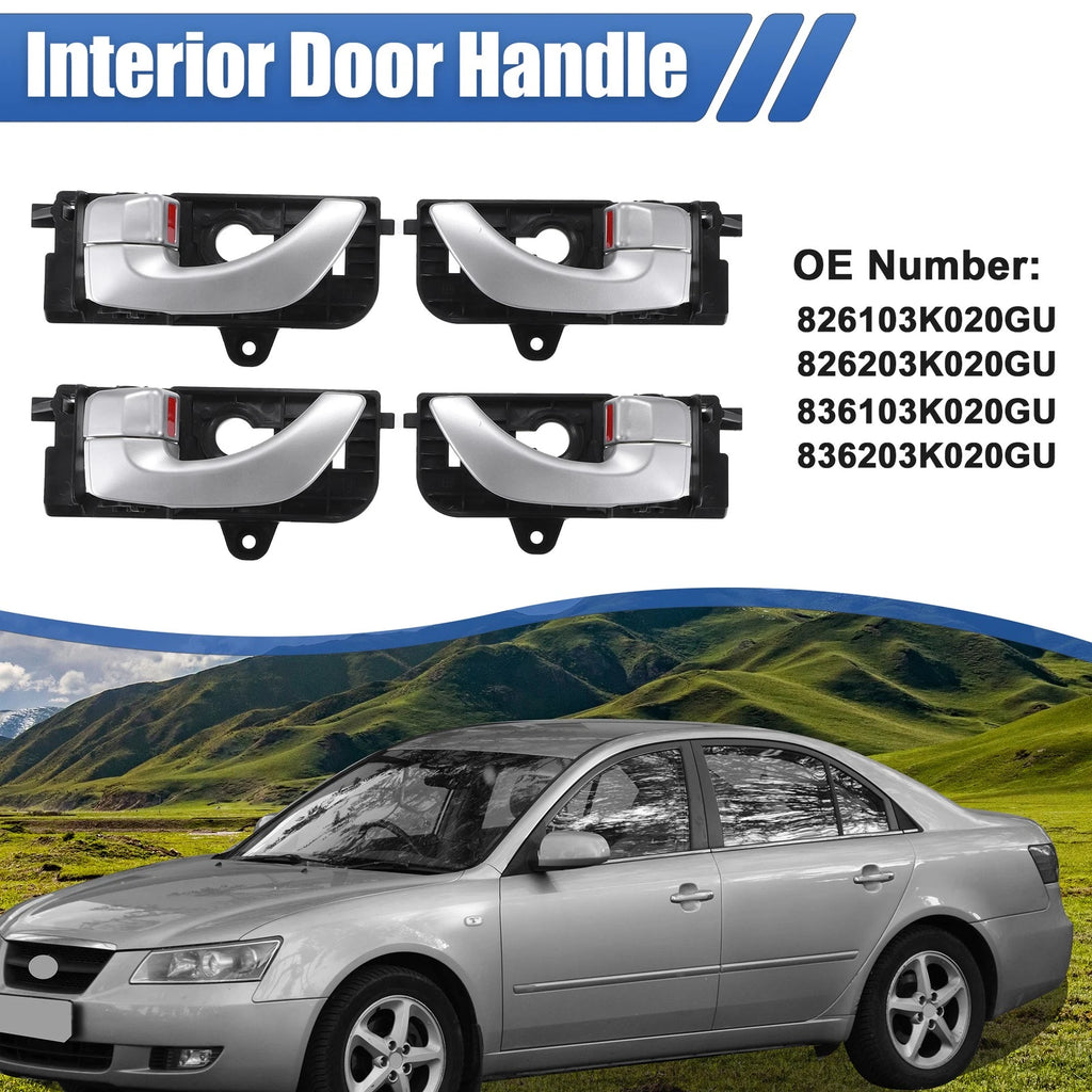 Interior Door Handle Front Rear Left Right Set for Hyundai Sonata (2005–2008)