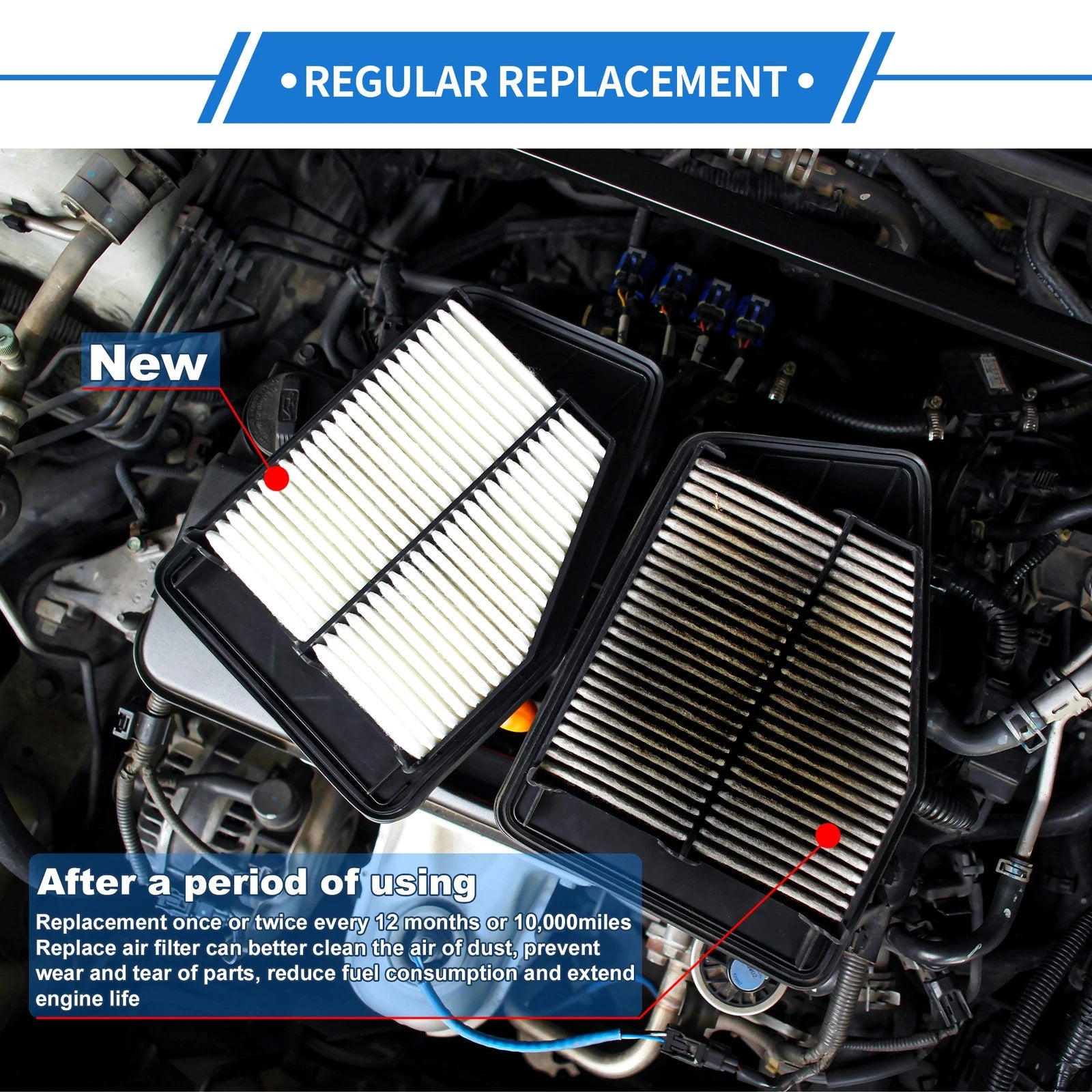 Engine Air Filter Replacement for Lexus GS200t Base (2017–2019)