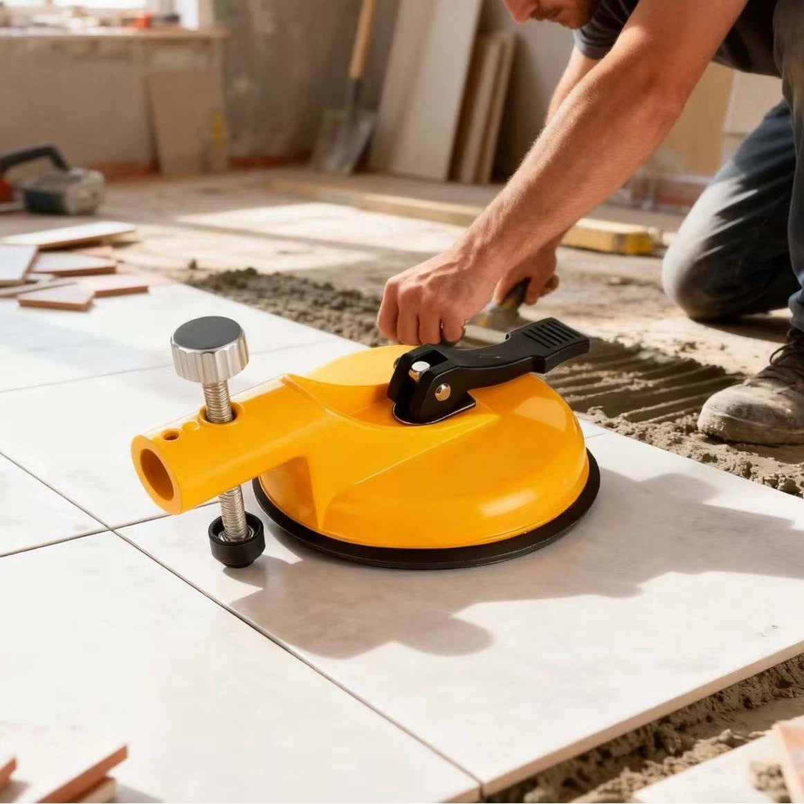 Wall Tile Leveler with 118MM Suction Cup for Large Tiles and Glass