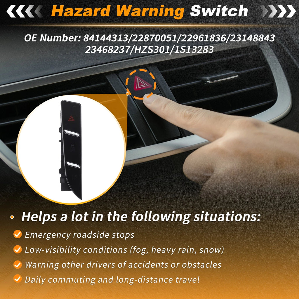 Hazard Warning Emergency Light Switch 84144313 for Cadillac XTS (2013–2019)