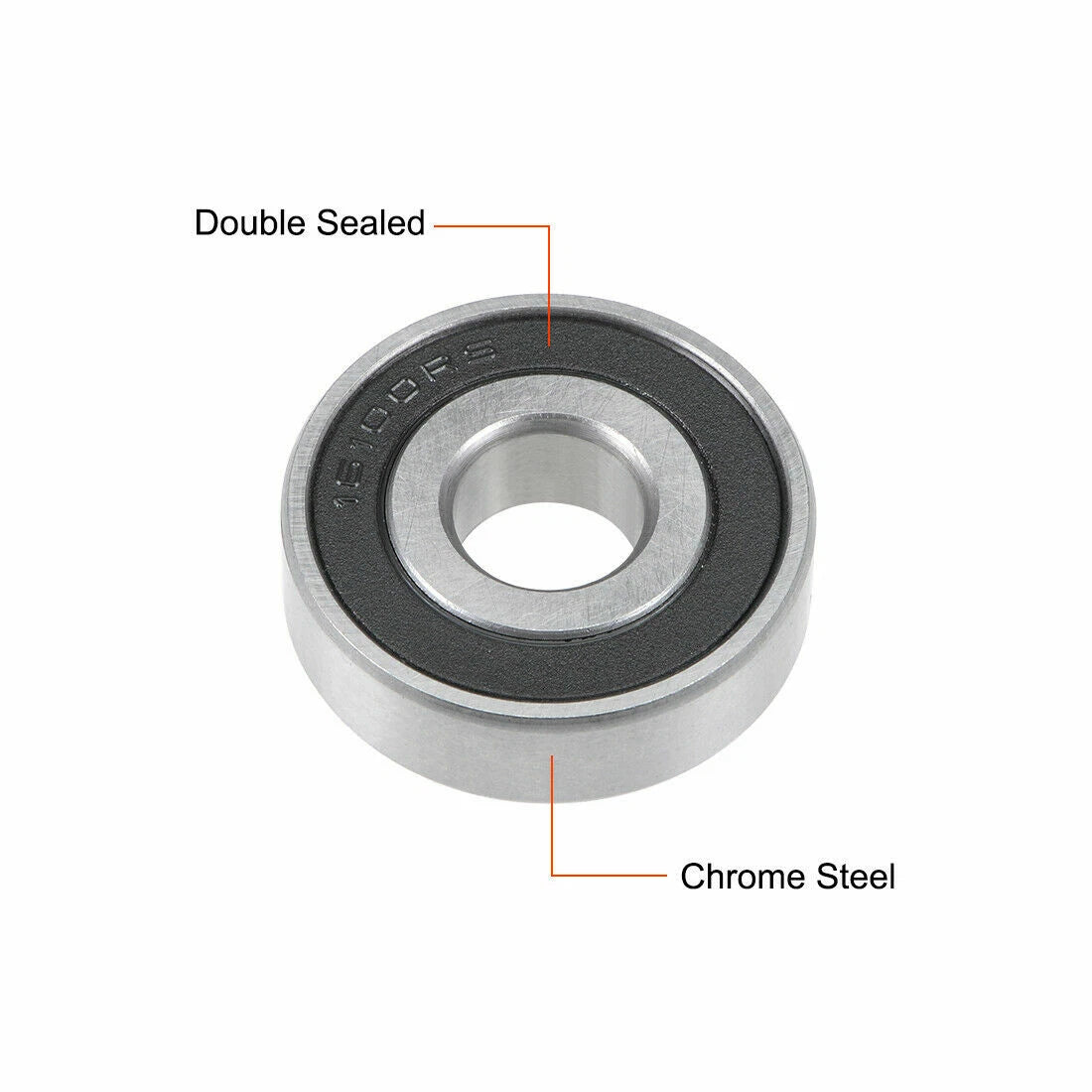 2PCS Deep Groove Ball Bearings 16100-2RS for (10x28x8mm)