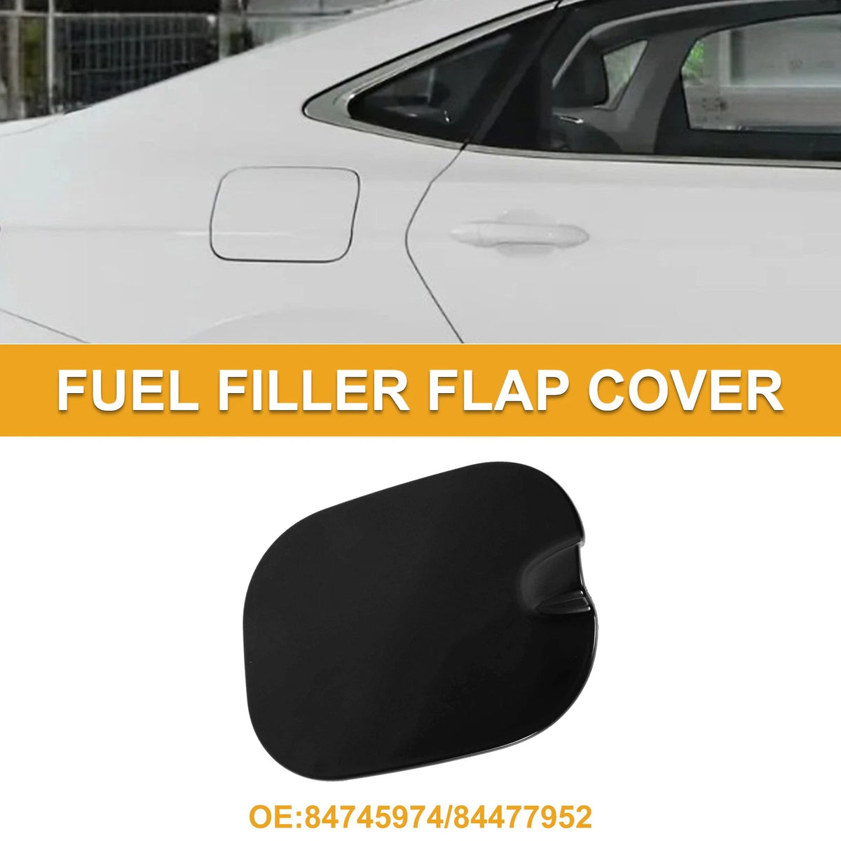 Fuel Tank Door Cap Replacement for Chevrolet Silverado 1500 (2019–2025) Black ABS