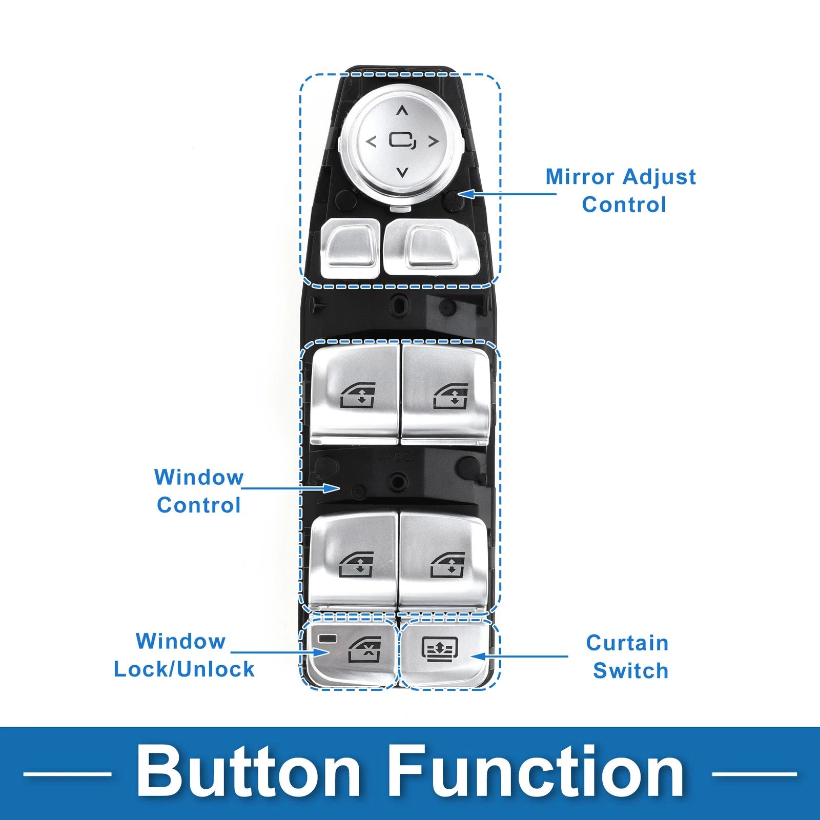 Power Window Switch for BMW 740e xDrive (2017–2020)