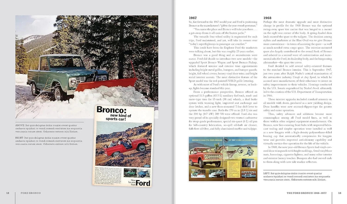 Ford Bronco Book: Complete History 1966-1996 & 2017 Revival