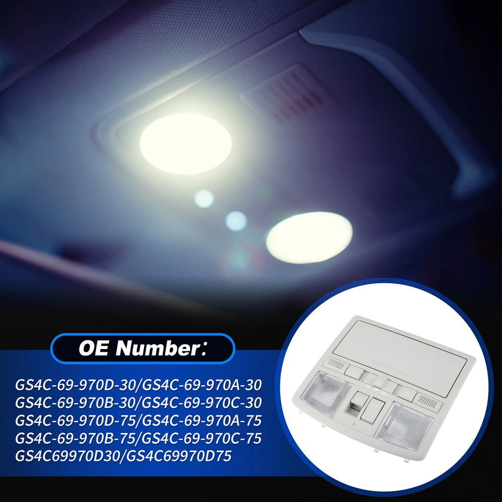 Dome Light Overhead Console Assembly for Mazda 6 (2009–2013), CX-9 (2010–2015) Beige