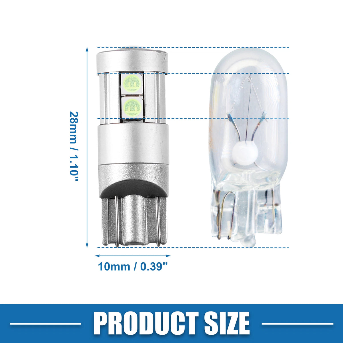 2X T10 194 168 W5W 2825 3030 9SMD Interior LED Bulbs for
