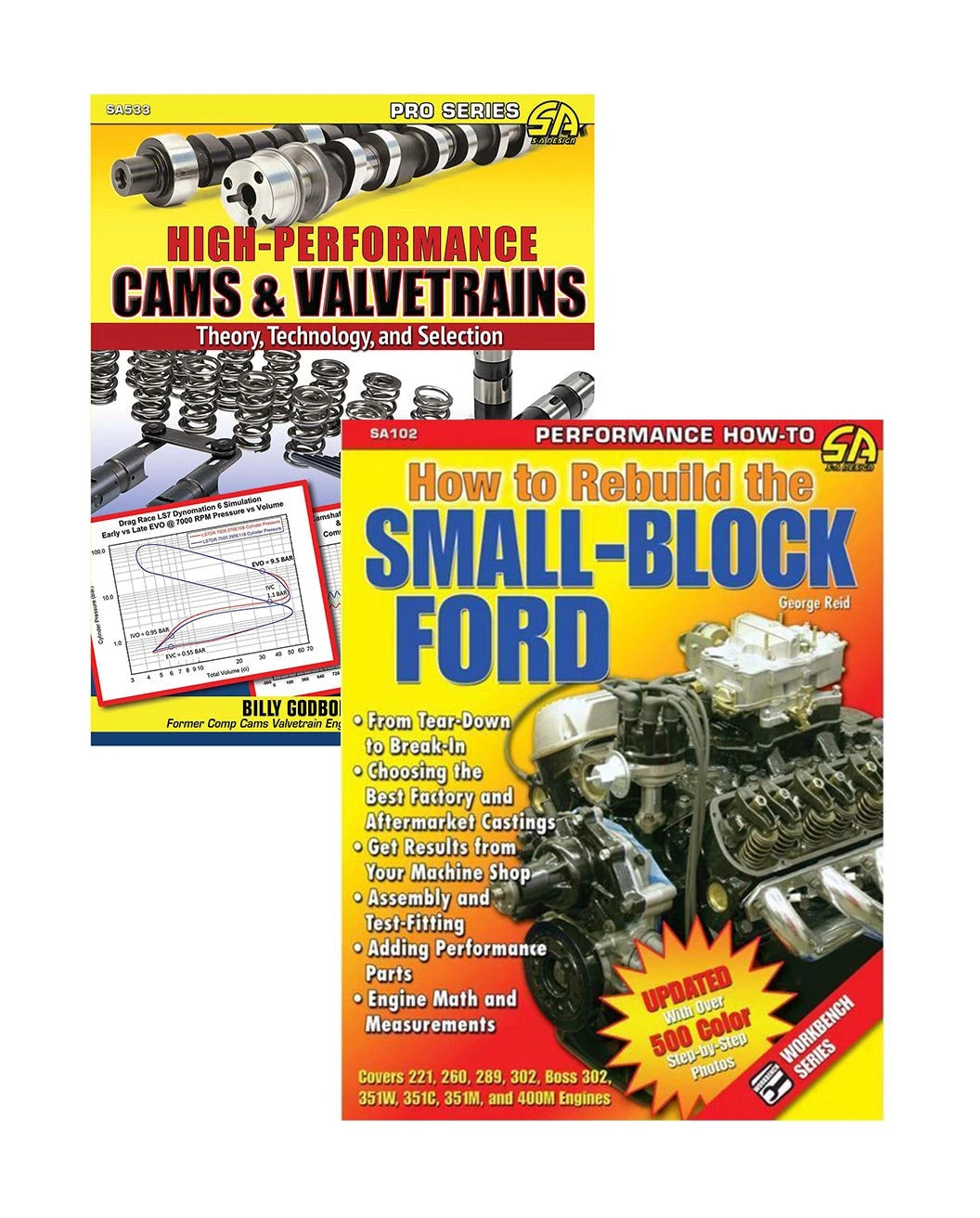 Set of 2 High-Performance Cams & Valvetrains for Small-Block Ford (1962–1996)