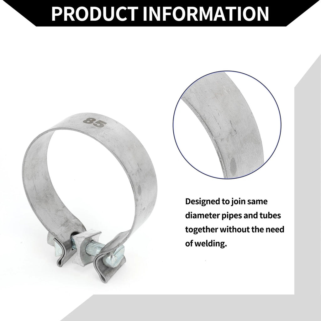 Exhaust Pipe Clamp for Car (3.35" 30mm)