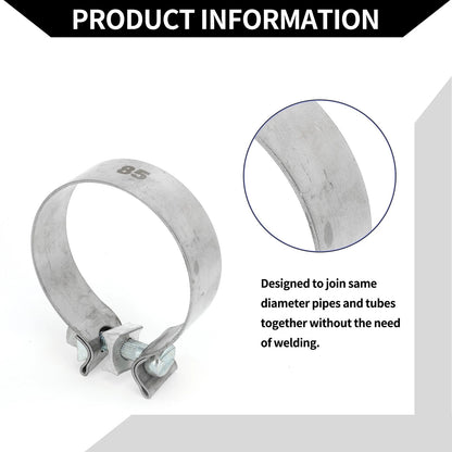 Exhaust Pipe Clamp for Car (3.35" 30mm)