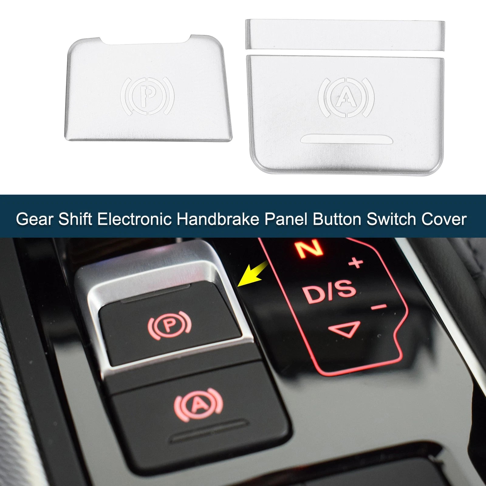 Handbrake Button Switch Cover for Audi A6 A6 Quattro Silver Tone (2012–2018)