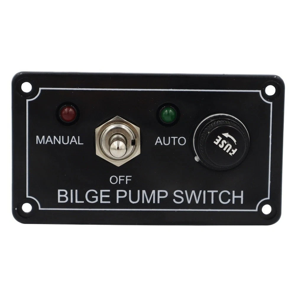 Bilge Pump Switch Panel for Boat 12V 5A Three Position Manual Off Auto