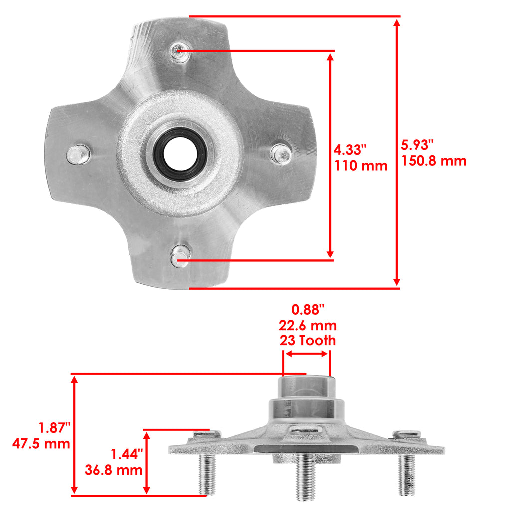 Rear Left Wheel Axle Hub Replacement for Honda TRX500FA Foreman Rubicon 2012–2014