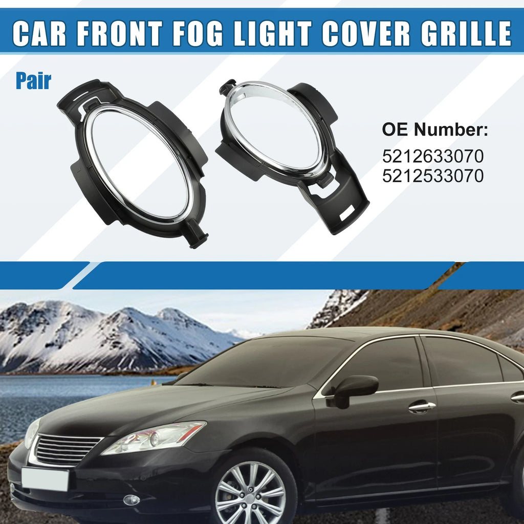 Front Fog Light Grille Cover Trim Pair Replacement for Lexus ES350 (2019–2023)