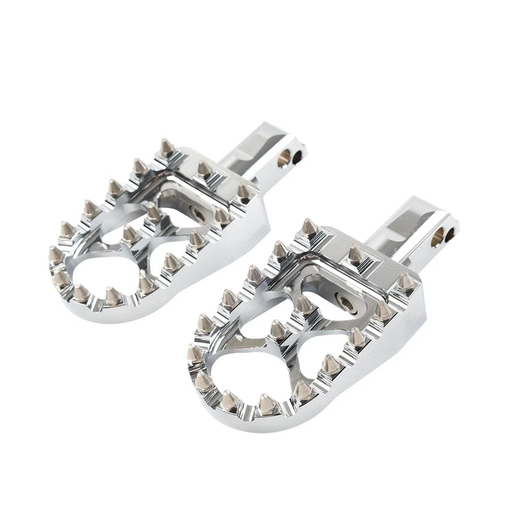 MX Style Wide Foot Pegs for Harley Softail (2018–2023) Chrome