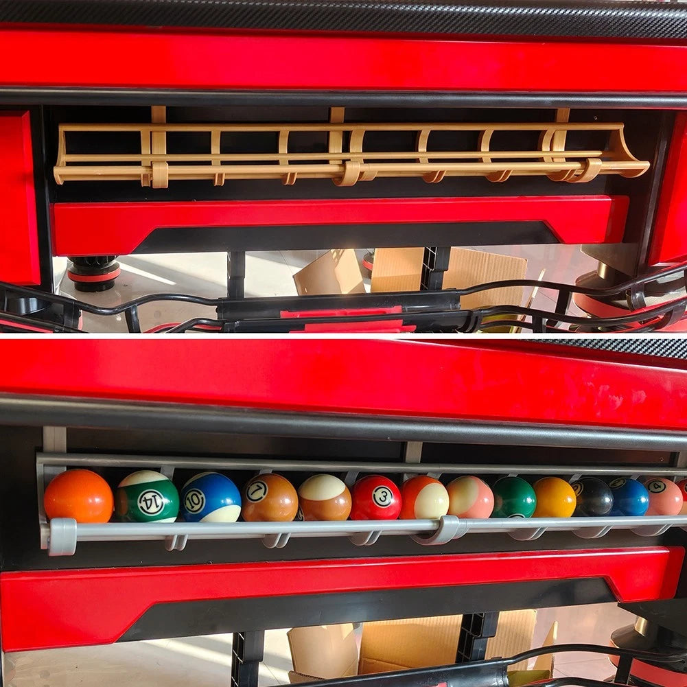 Snooker Ball Storage Rack Wall Mount 32.3x3.5 Inch Black Plastic