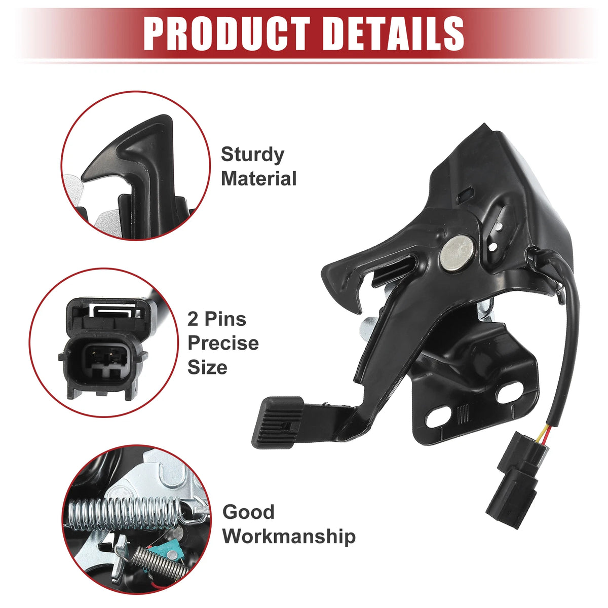 Hood Latch with Sensor for Honda Accord Crosstour (2010–2015)