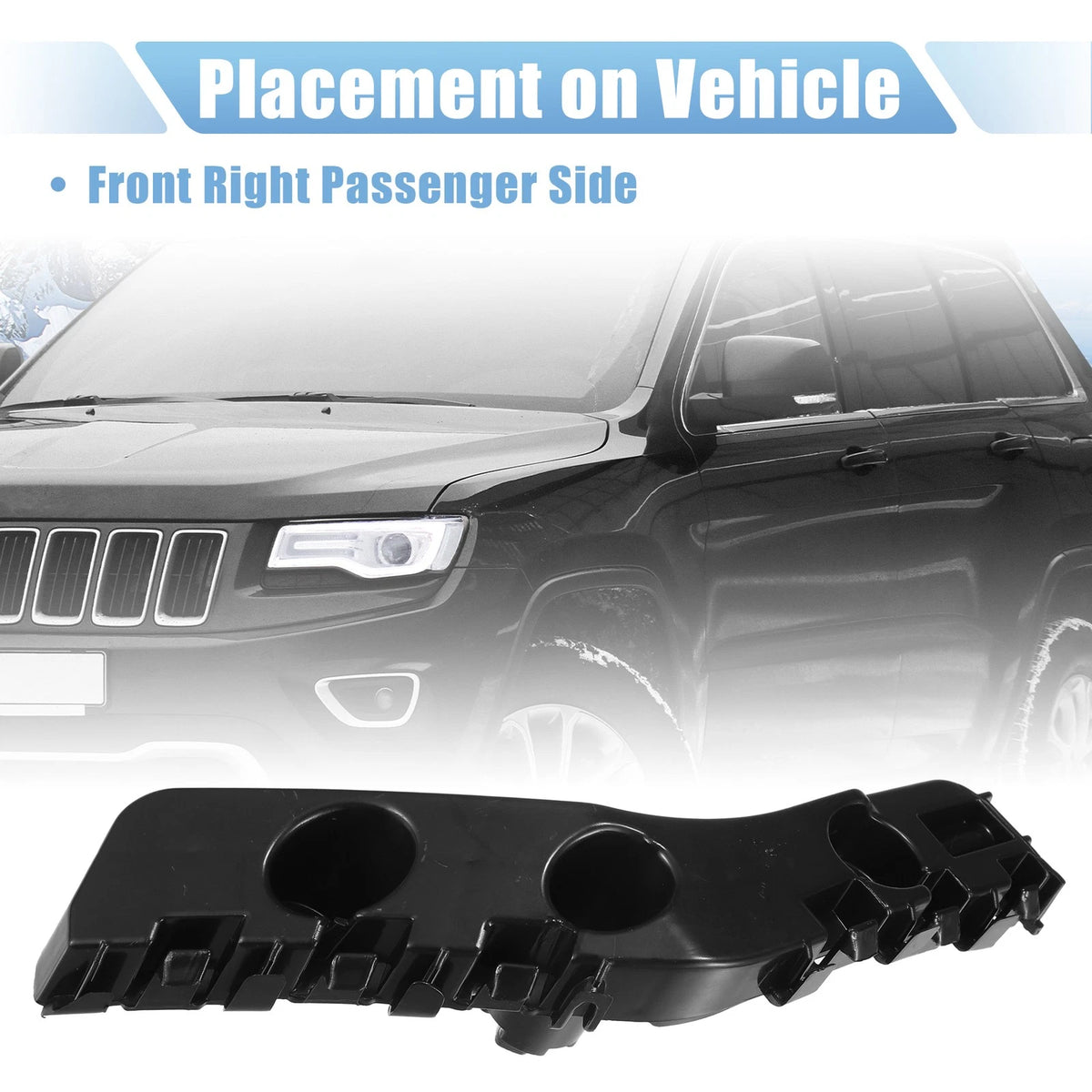 Front Right Bumper Mounting Support Bracket 68144218AE for Jeep Grand Cherokee (2011–2021)