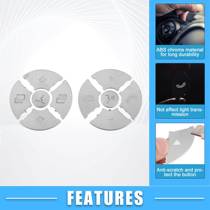 Set of 10 Steering Wheel Button Cover Stickers for Mercedes-Benz R Class
