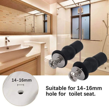 Rubber Toilet Seat Hinges with Screws for Universal Fit (2010–2023)