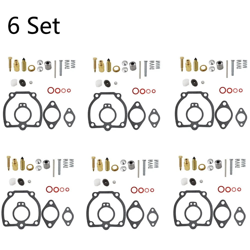 Set of 6 Carburetor Repair Kits for IH Farmall Super H M W4 O4 W6 O6 Tractor
