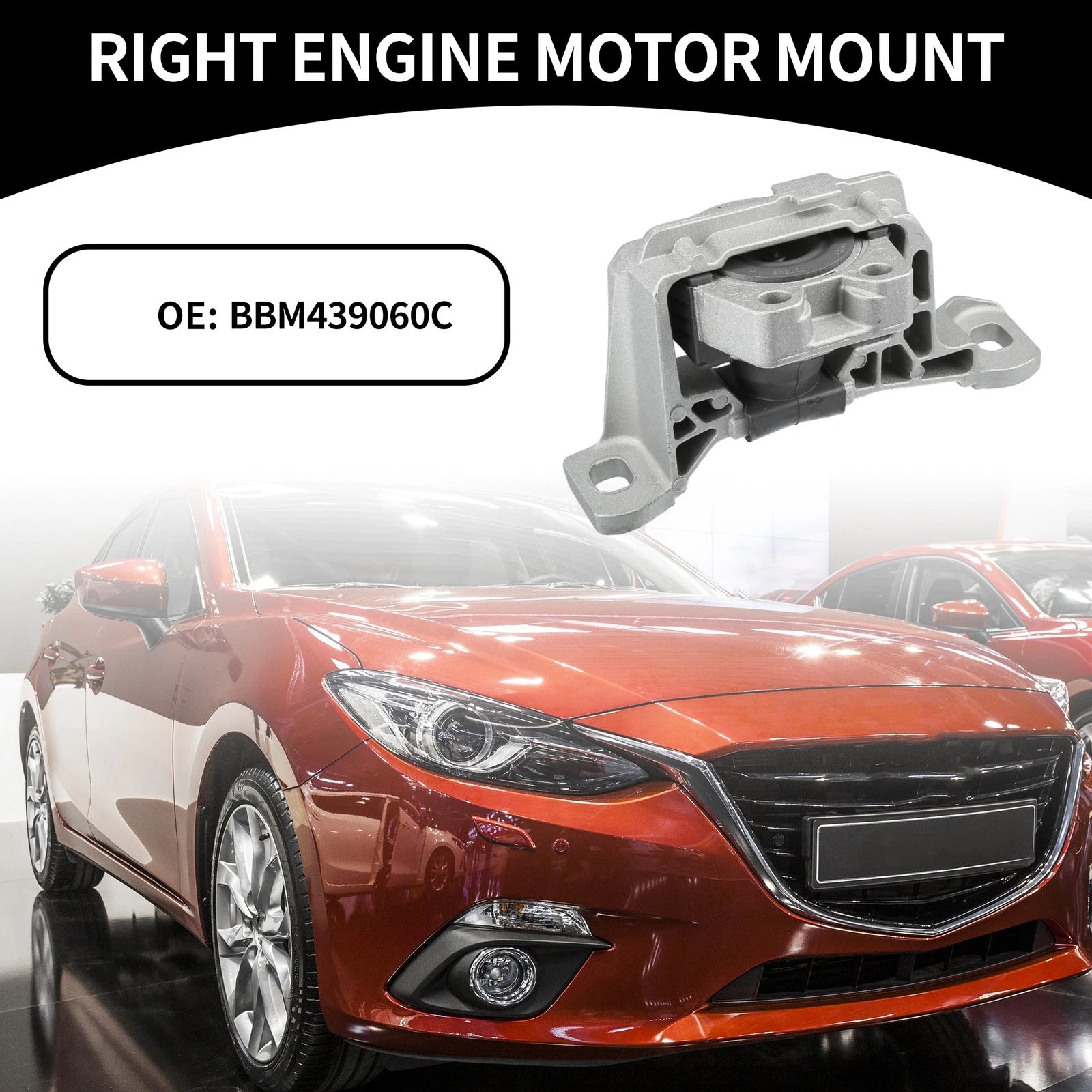 Engine Motor Mount Right Replacement for Mazda 3 2.0L 2.3L (2004–2009)
