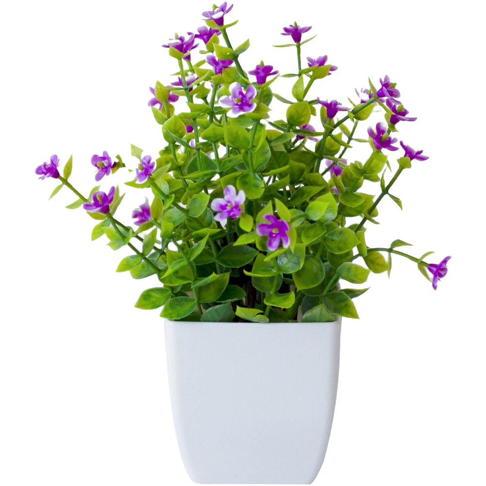 Set of 4 Artificial Potted Plants for Bathroom or Balcony