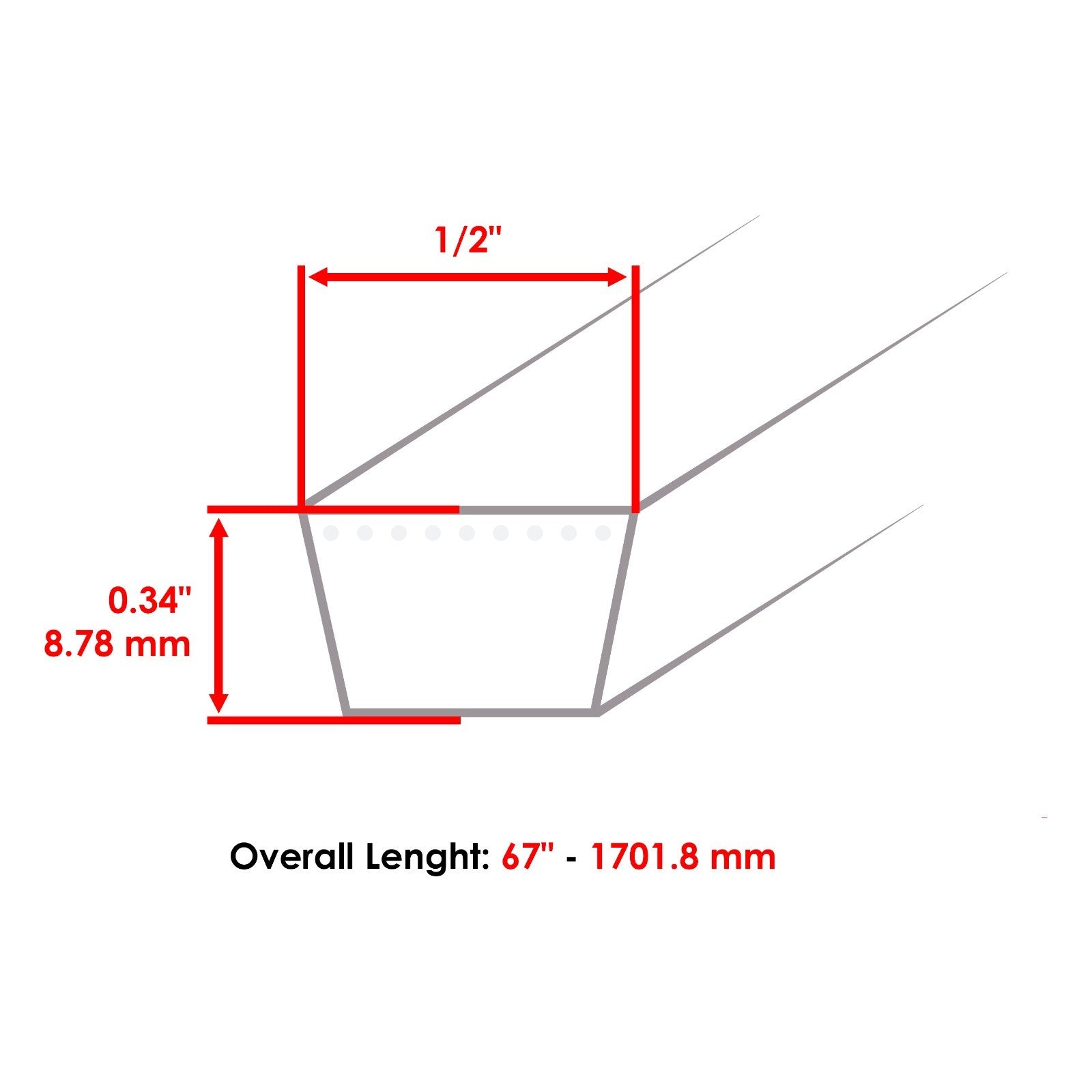 Drive Belt Replacement for Troy-Bilt Cub Cadet MTD White Snow Thrower (2000–2000)