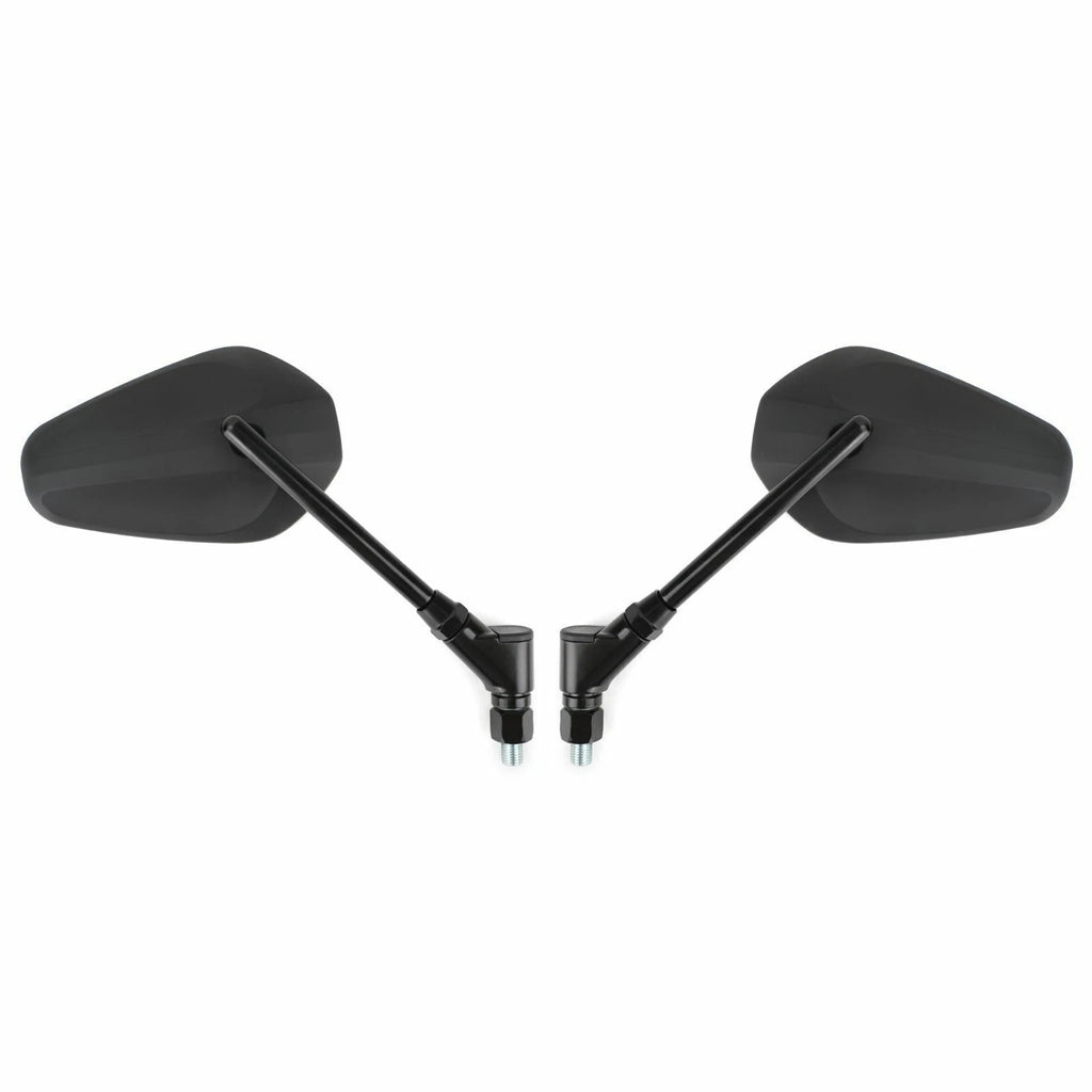 10MM Motorcycle Mirrors Pair for Universal Fit (Bike/Motorbike/Moped) Black