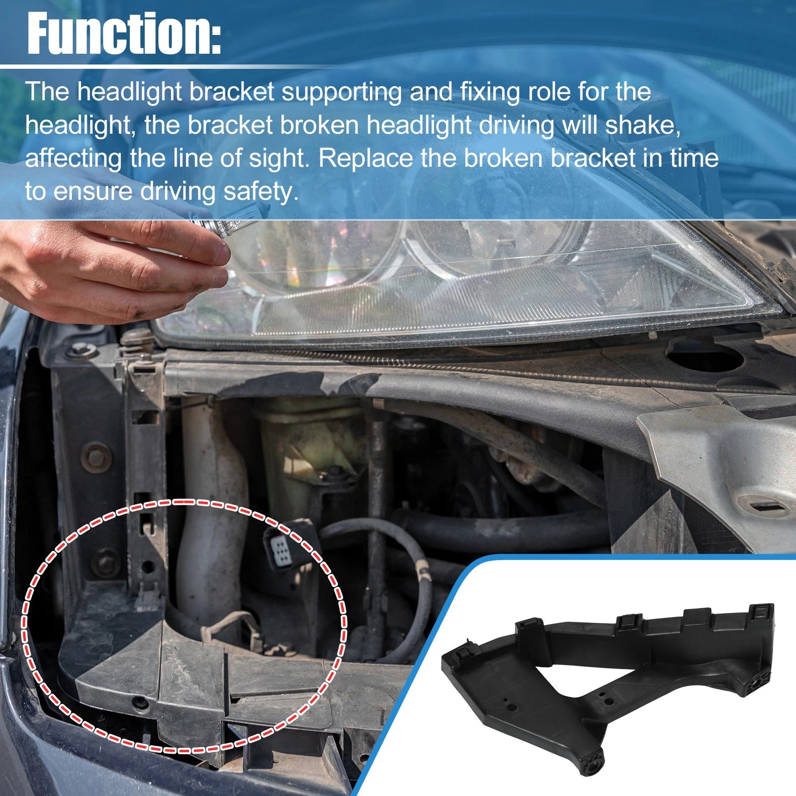Headlight Bracket Support for Honda Civic (2017–2020) 1pcs