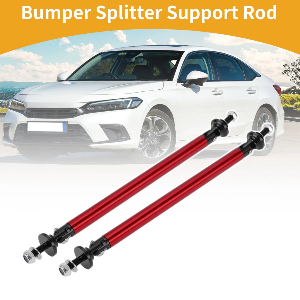 2X Adjustable Front Bumper Lip Splitter Strut Support Bars for