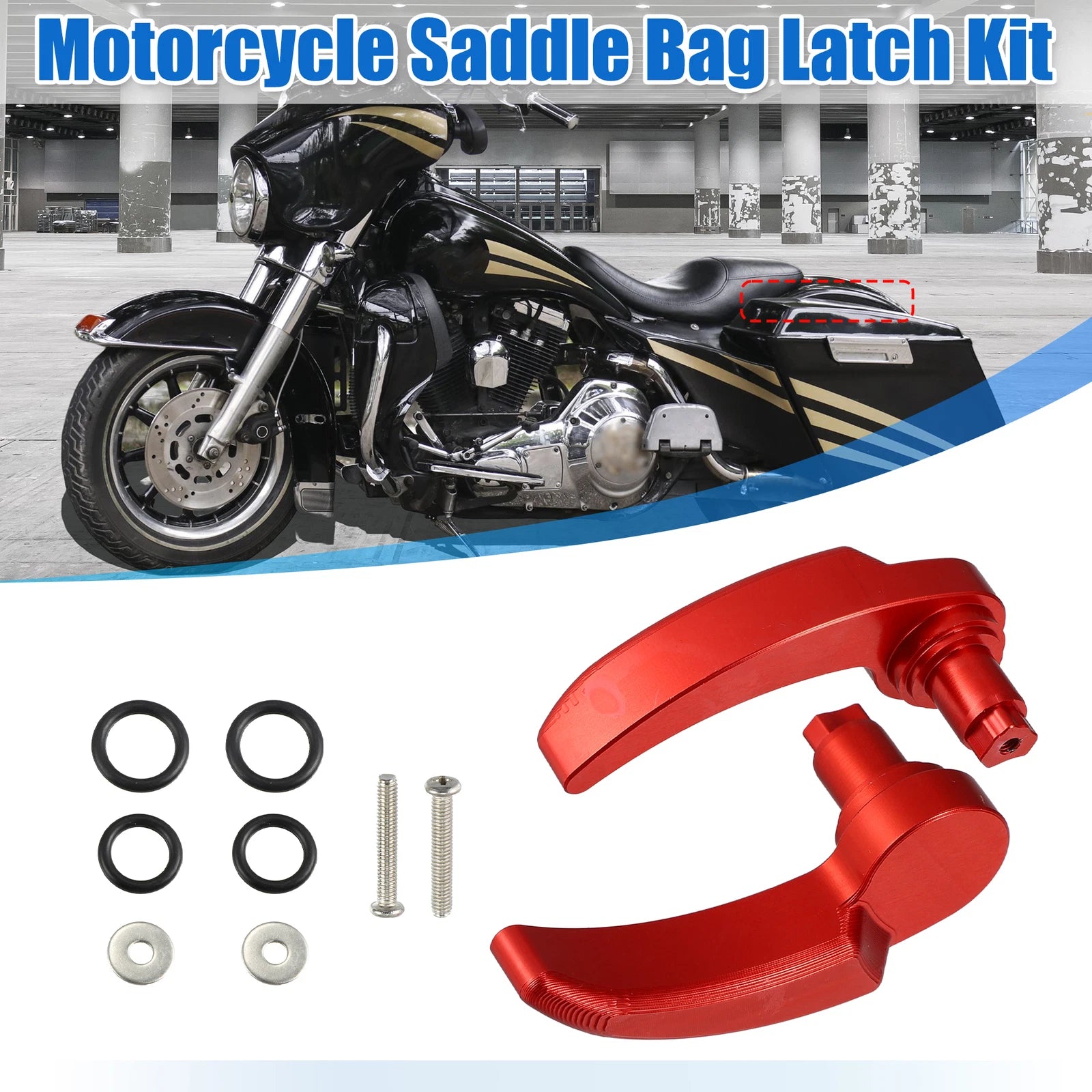 Saddlebag Latch Levers for Harley-Davidson Road King (2014–2019) Red