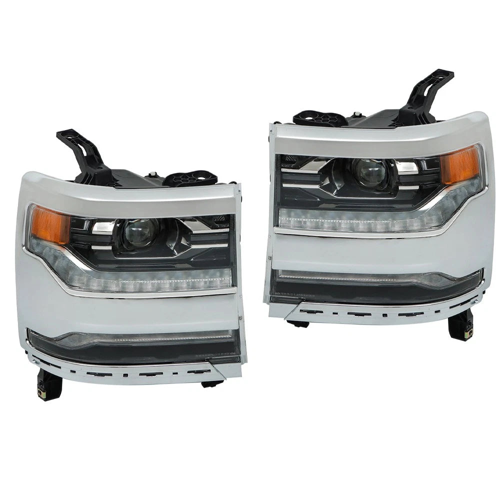 LED Headlights for Chevrolet Silverado 1500 (2016–2018) Passenger + Driver Side