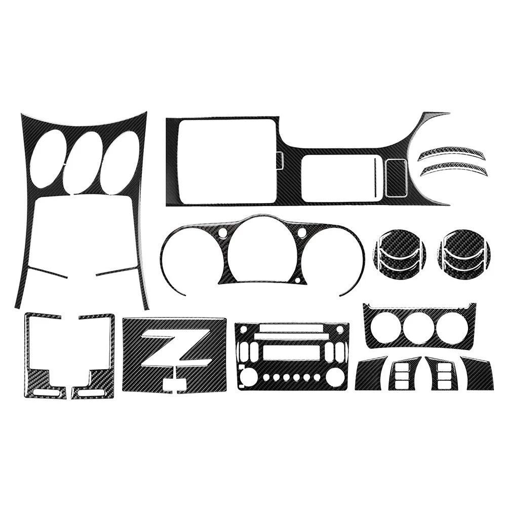 27 Pcs Interior Decoration Frame Cover for Nissan 350Z (2003–2009) Carbon