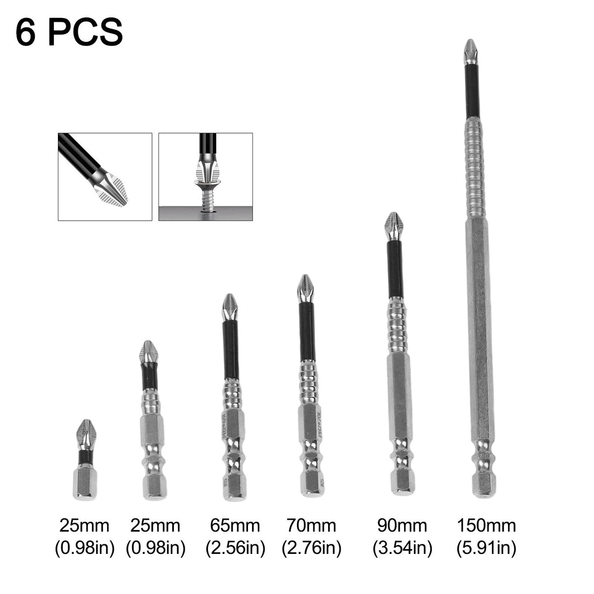 6PCS Anti Slip Screwdriver Set for Professional and DIY Use
