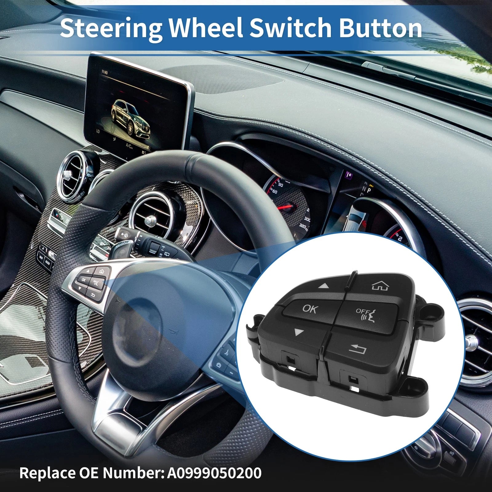 Steering Wheel Button Left for Mercedes-Benz GLC-Class (2016–2019)