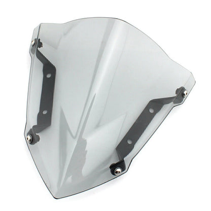 Grey Windshield Windscreens with Bracket for Yamaha MT-09/FZ-09 (2014–2016)