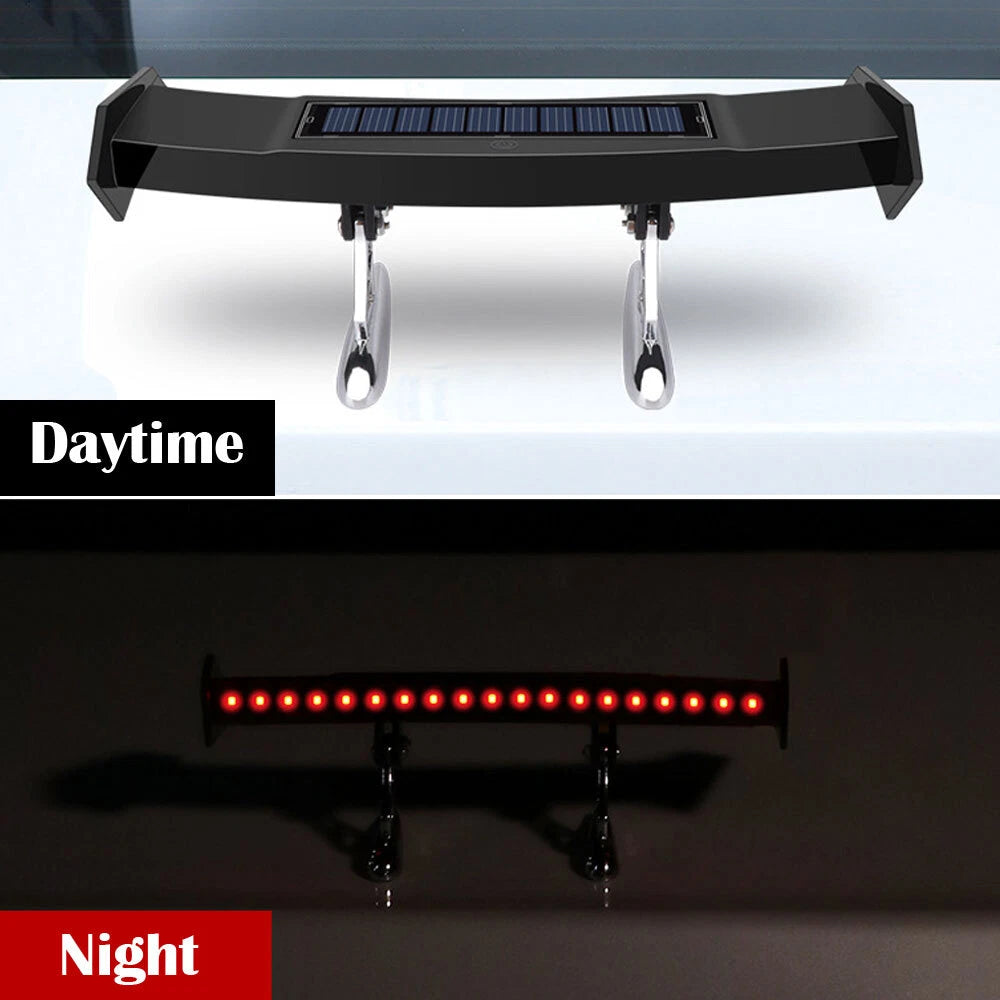 LED Solar Energy Car Trunk Rear Wing Spoiler for Mini (Universal)
