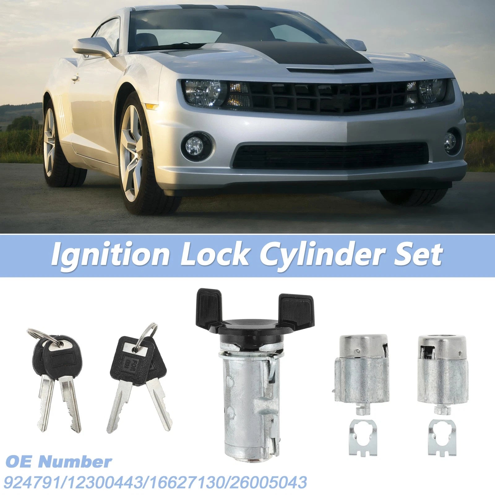Ignition Lock Cylinder and Door Lock Replacement for Chevrolet Camaro (2010–2015)
